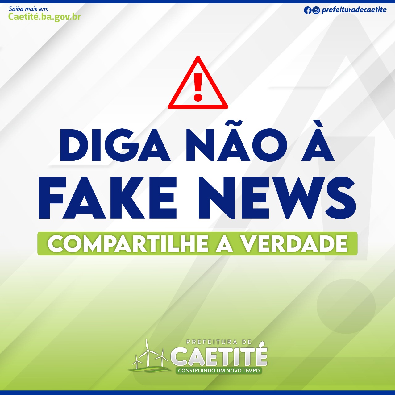 Diga Não à Fake News Prefeitura Municipal De Caetité 3669
